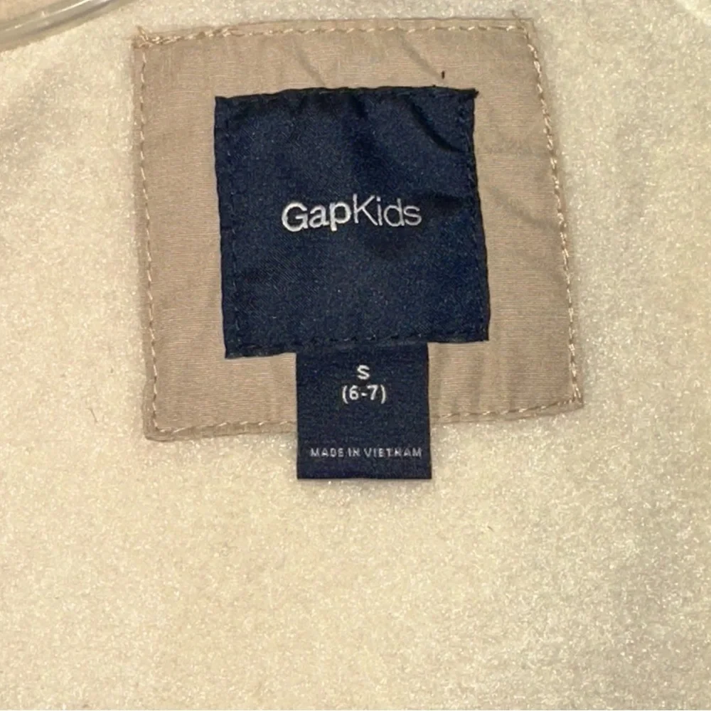 NWOT GapKids Beige Hooded Jacket Coat with Pockets size S (6-7)